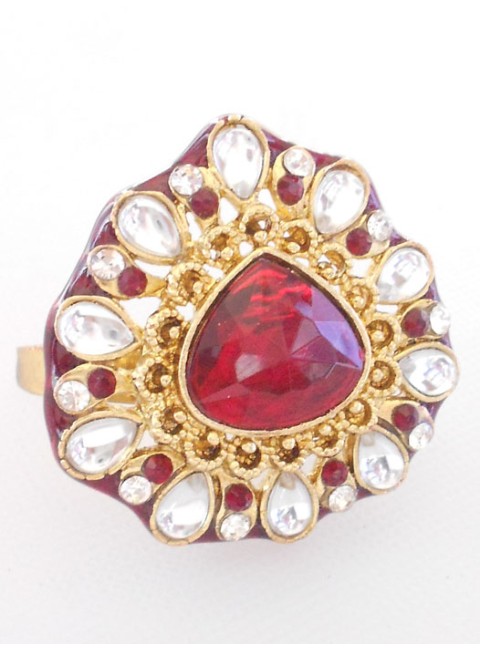 Kundan Finger Ring